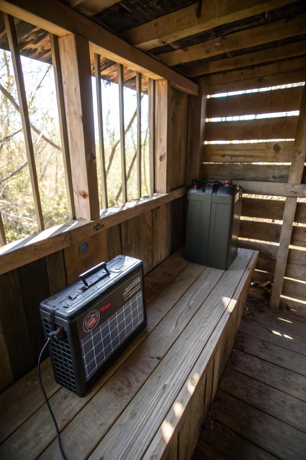 Rechargeable battery packs keep your devices powered in the blind.