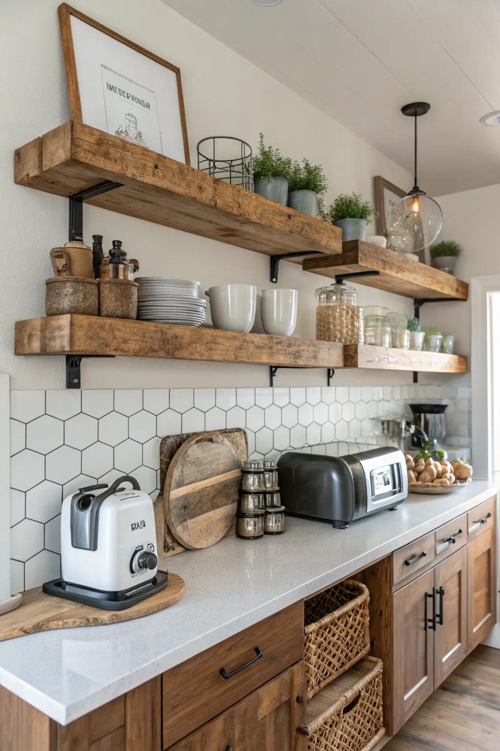 Countryside and contemporary components existing harmoniously.