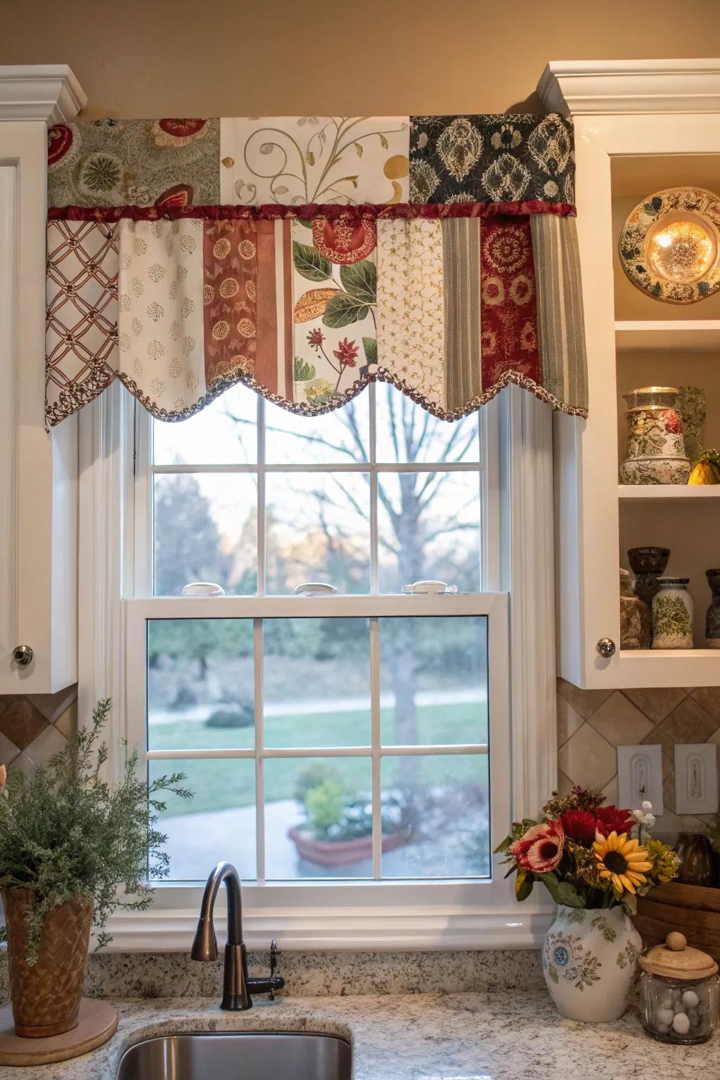 Express your style with mixed pattern valances.