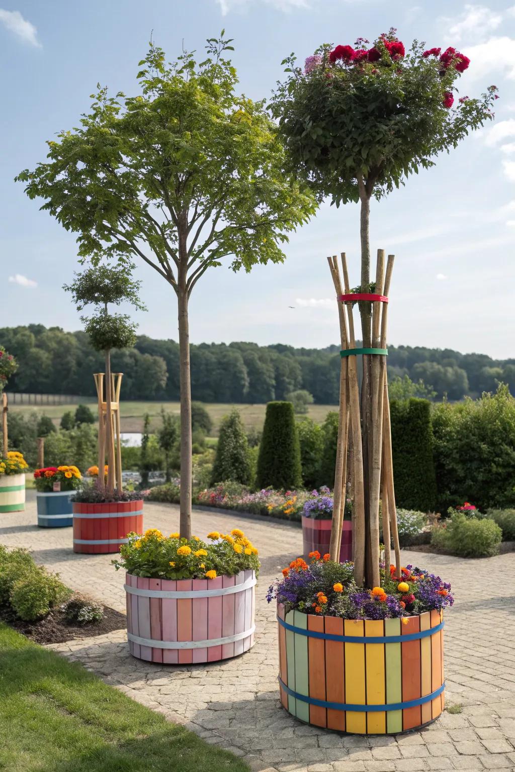 Ornamental touches bring persona to tree landscapes.