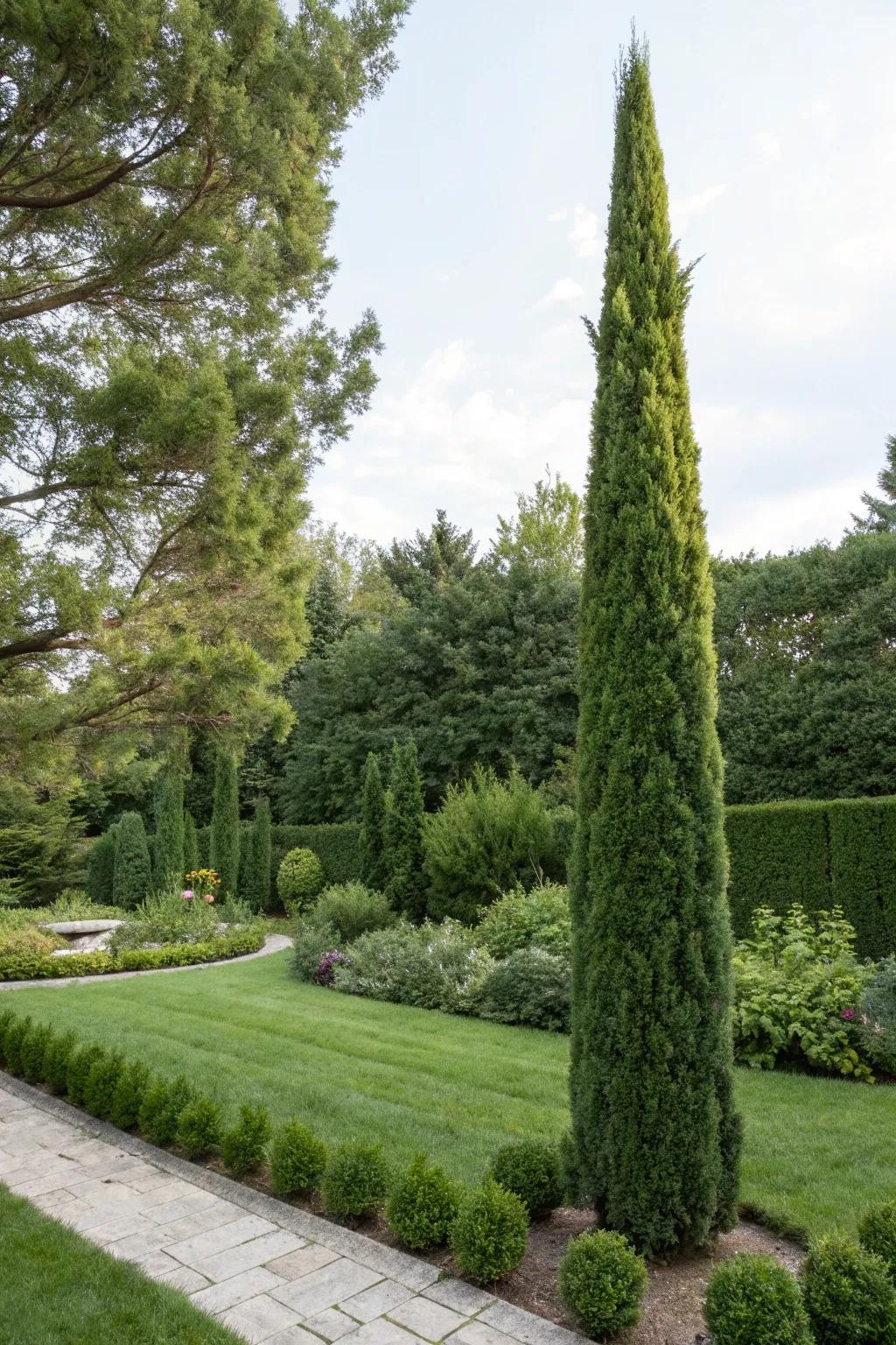Tall Emeralds elevate your garden with vertical elegance.