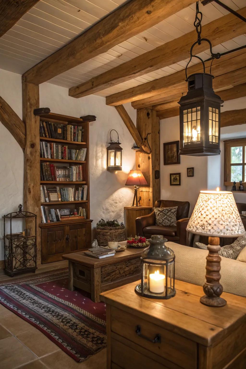 Homespun luminary presentations add cozy charm to your dwelling.