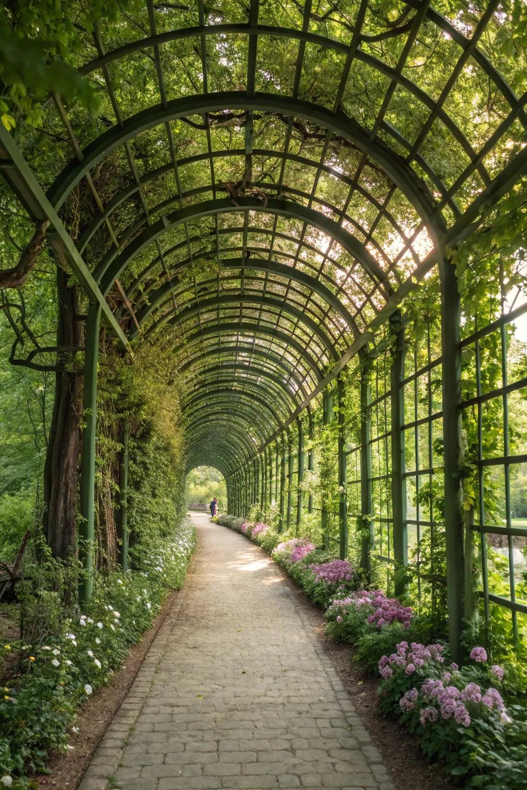 Conjure a hidden garden sensation with a weave passage.