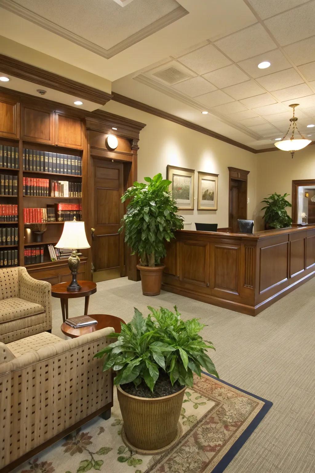 A well-designed reception area makes a strong first impression.