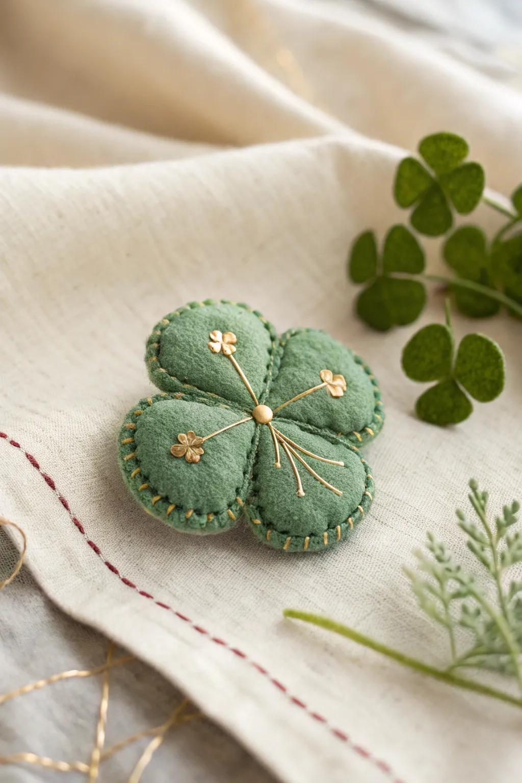 Elevate your St. Patrick's Day panache with these captivating shamrock fastener shields, fashioned with affection and simplicity.