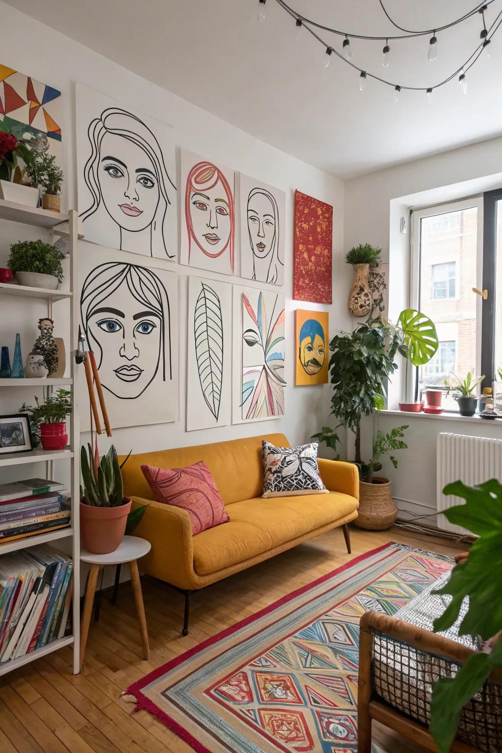 Vibrant and personal art to liven up your decor.