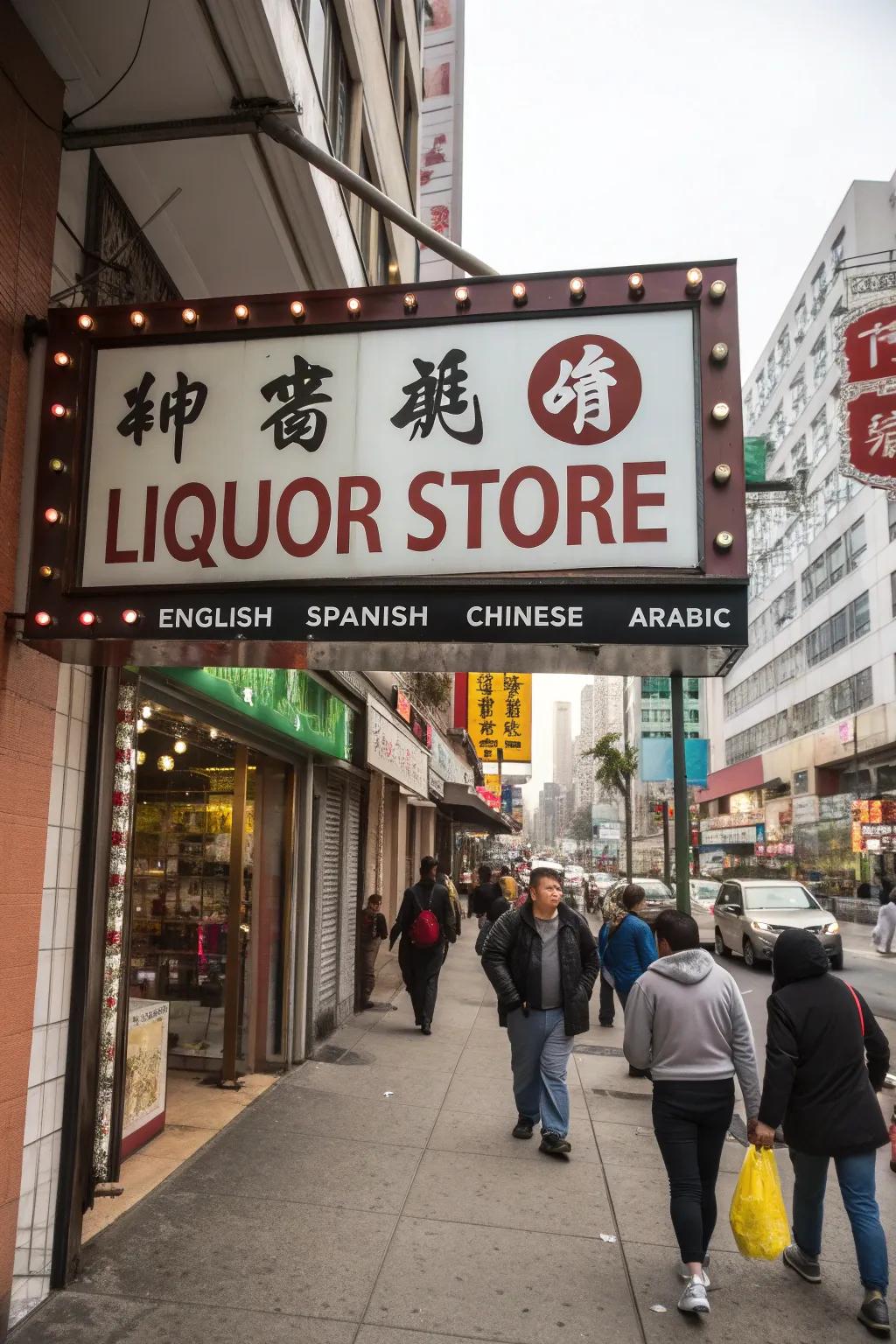 Multilingual signs embrace and celebrate diversity.