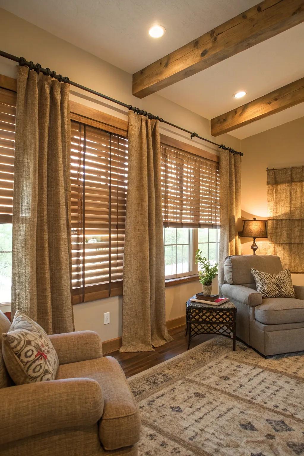 Canvas draperies infuse a homely, countryside sensation into your ornamentation.