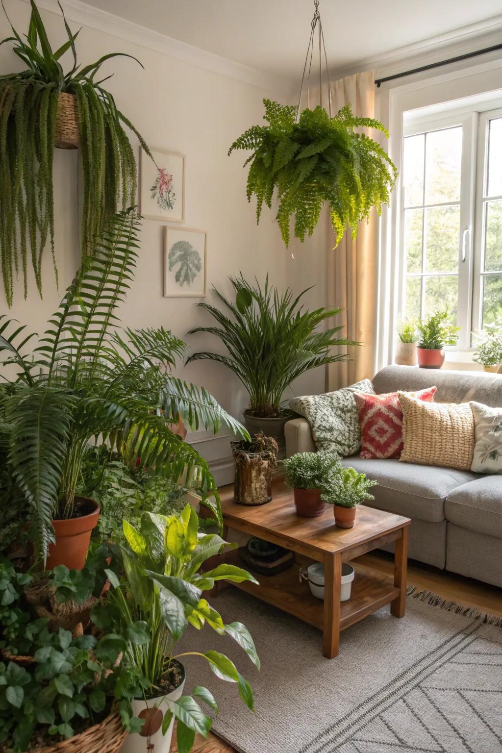 An unused corner evolves into an opulent botanical oasis.