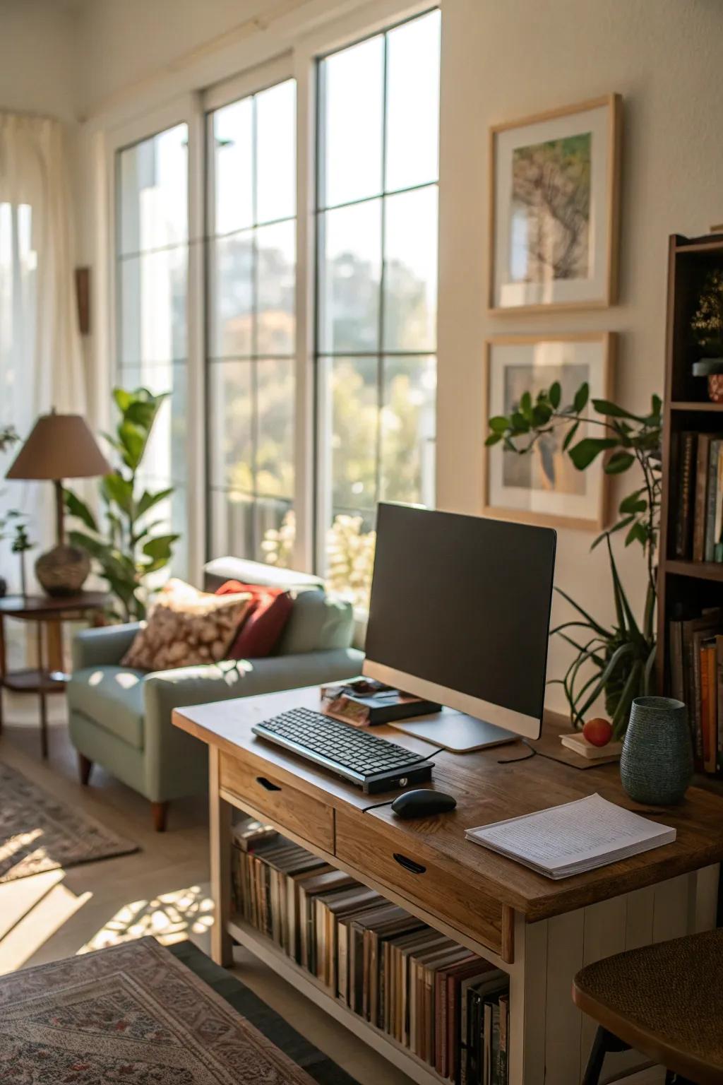 Sunlight creates a welcoming and energetic atmosphere.