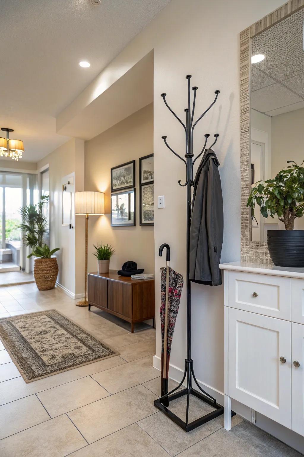 A foyer that combines function with style
