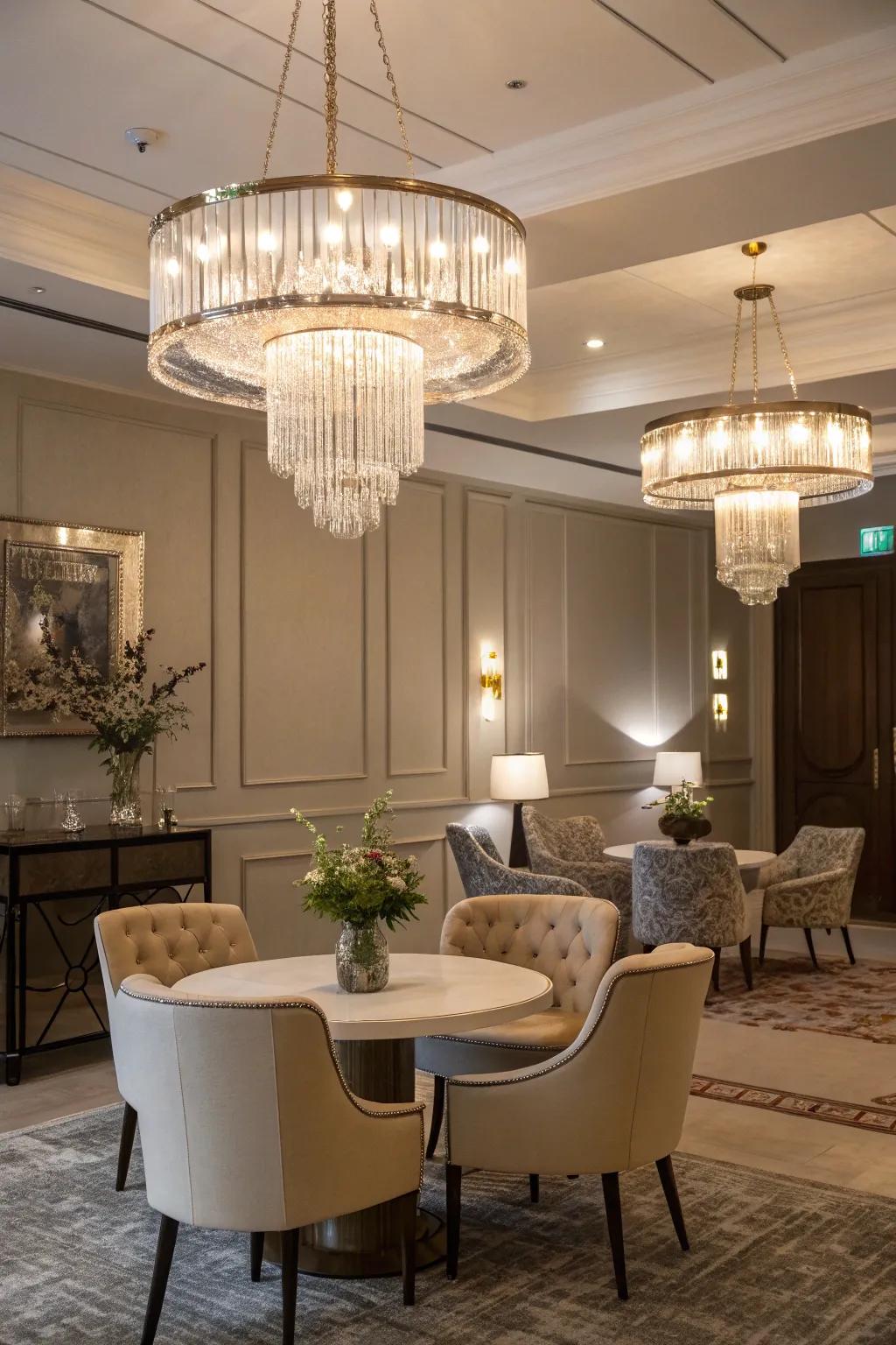 Acrylic lighting adds contemporary elegance to any room.