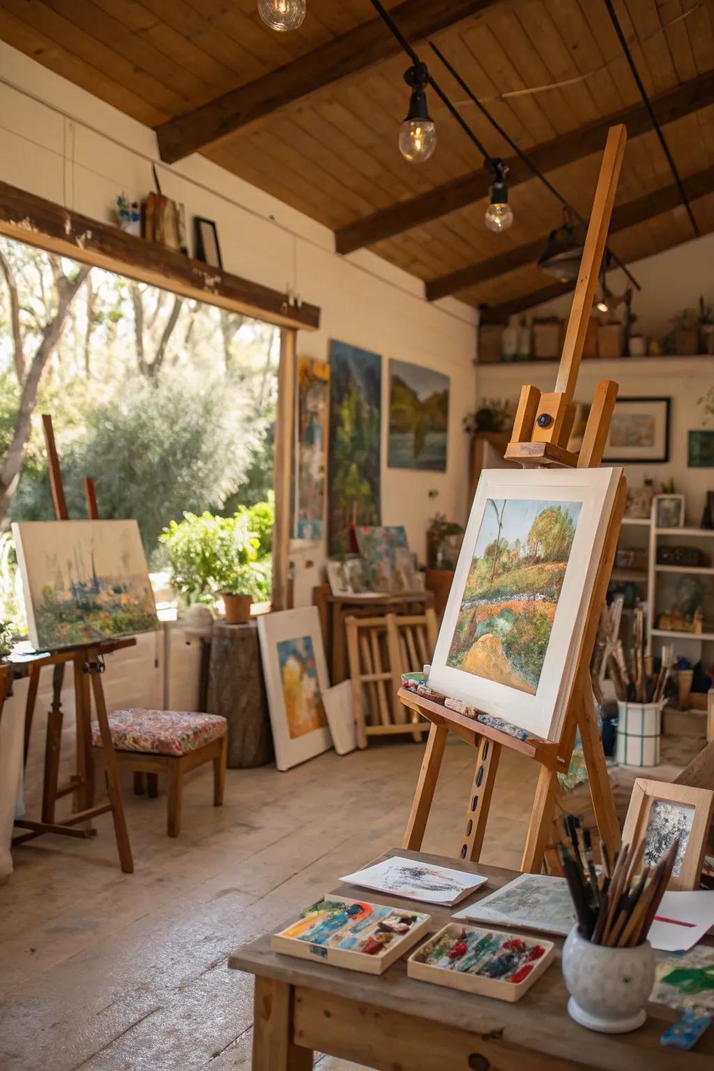 Unleash your inner artist in a creative man cave.