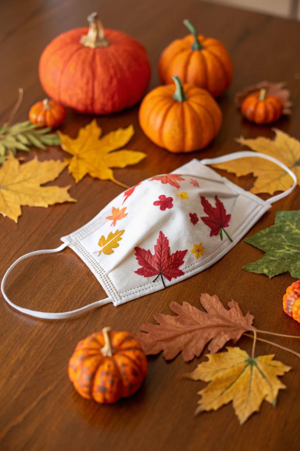 Seasonal decorations enrich your mask with a joyful seasonal atmosphere.
