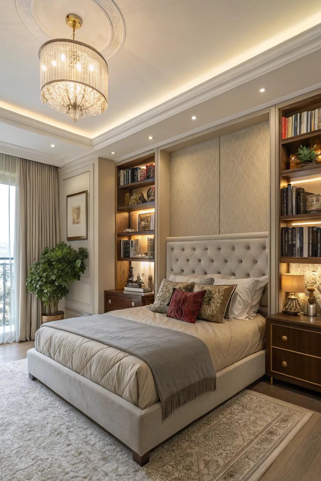 Corner spaces can be transformed into decorative and useful areas.