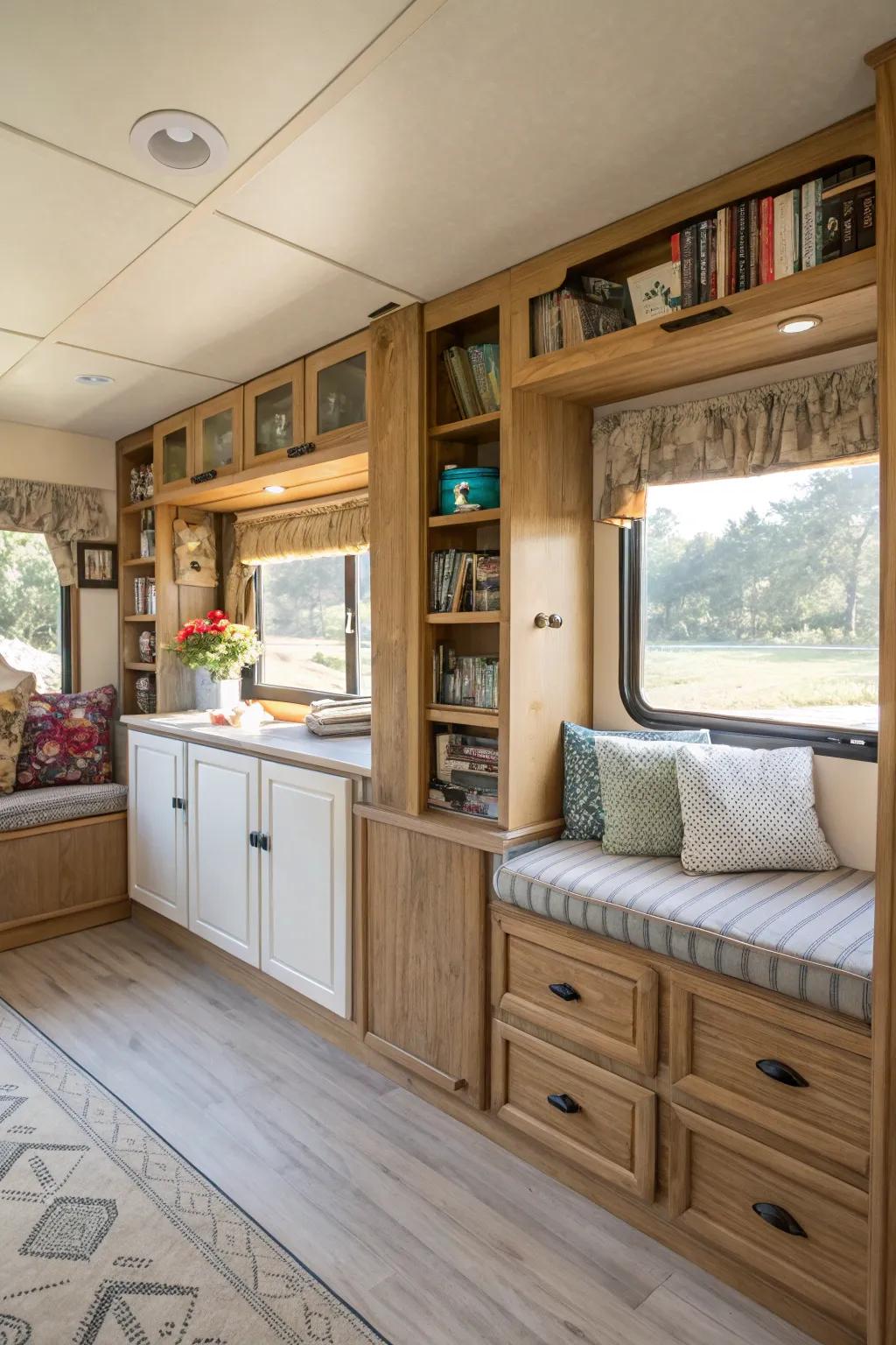 Integrated storage enhances the overall design and makes the most of available space.