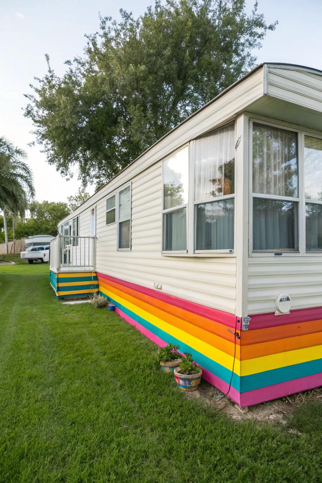 Plastic surrounds are a budget-friendly and versatile option for mobile homes.