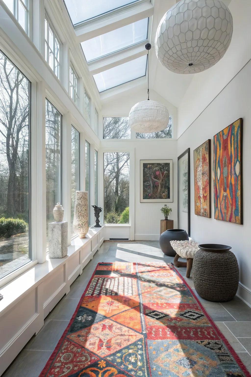 Ornamental flourishes infuse character and charisma into this sunroom.