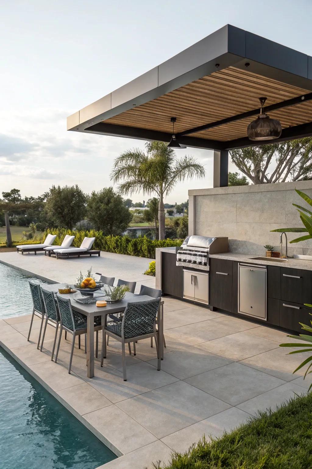 A waterside kitchen that offers the ideal blend of fun and functionality.