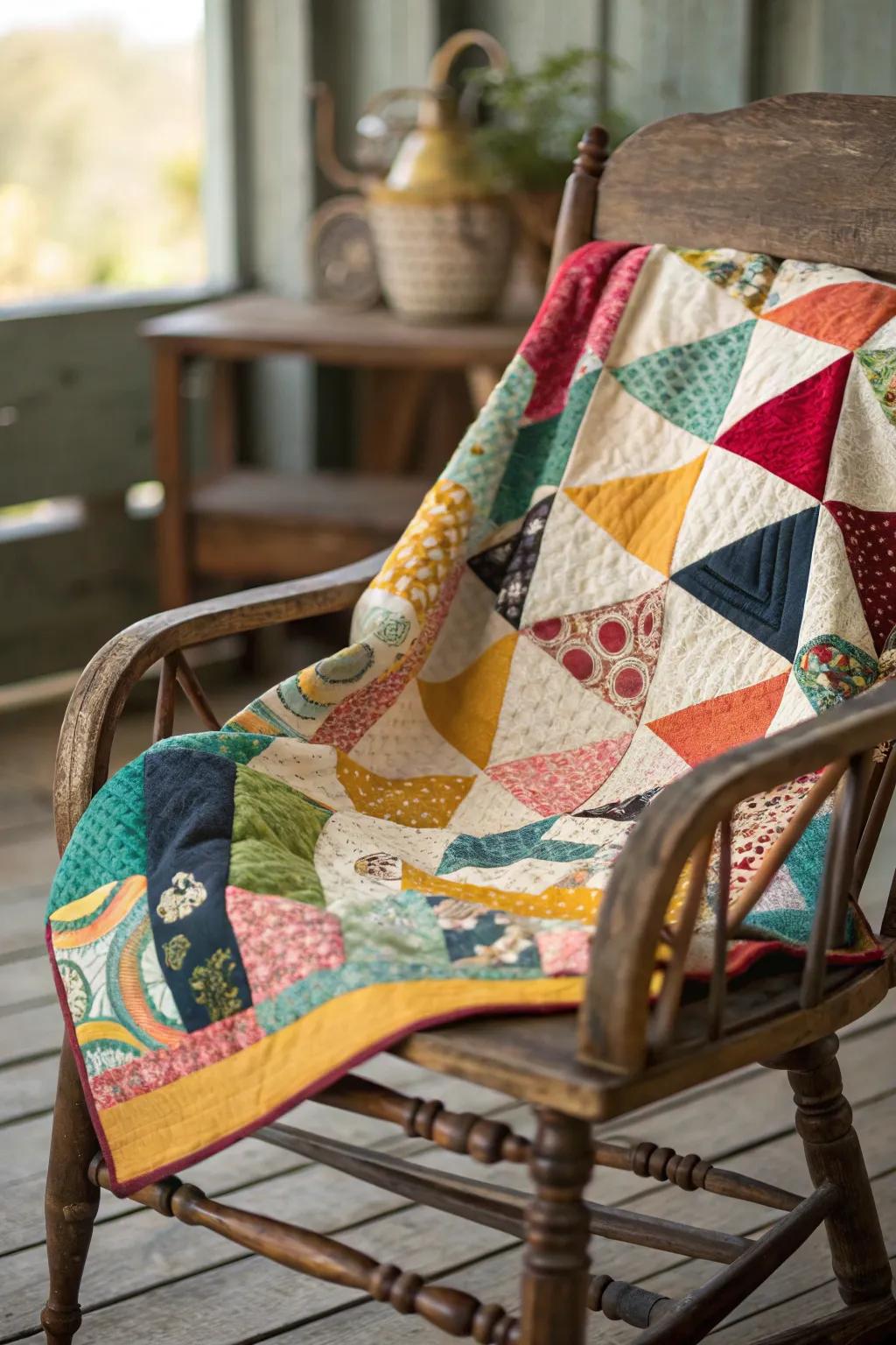 Varied weavework quilts infuse lively vitality into any setting.