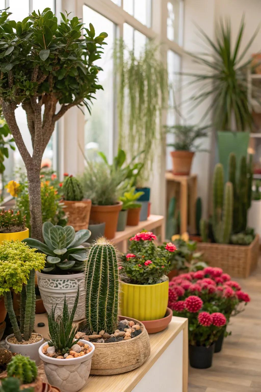 Succulents add a hint of plant life and vitality to any space.