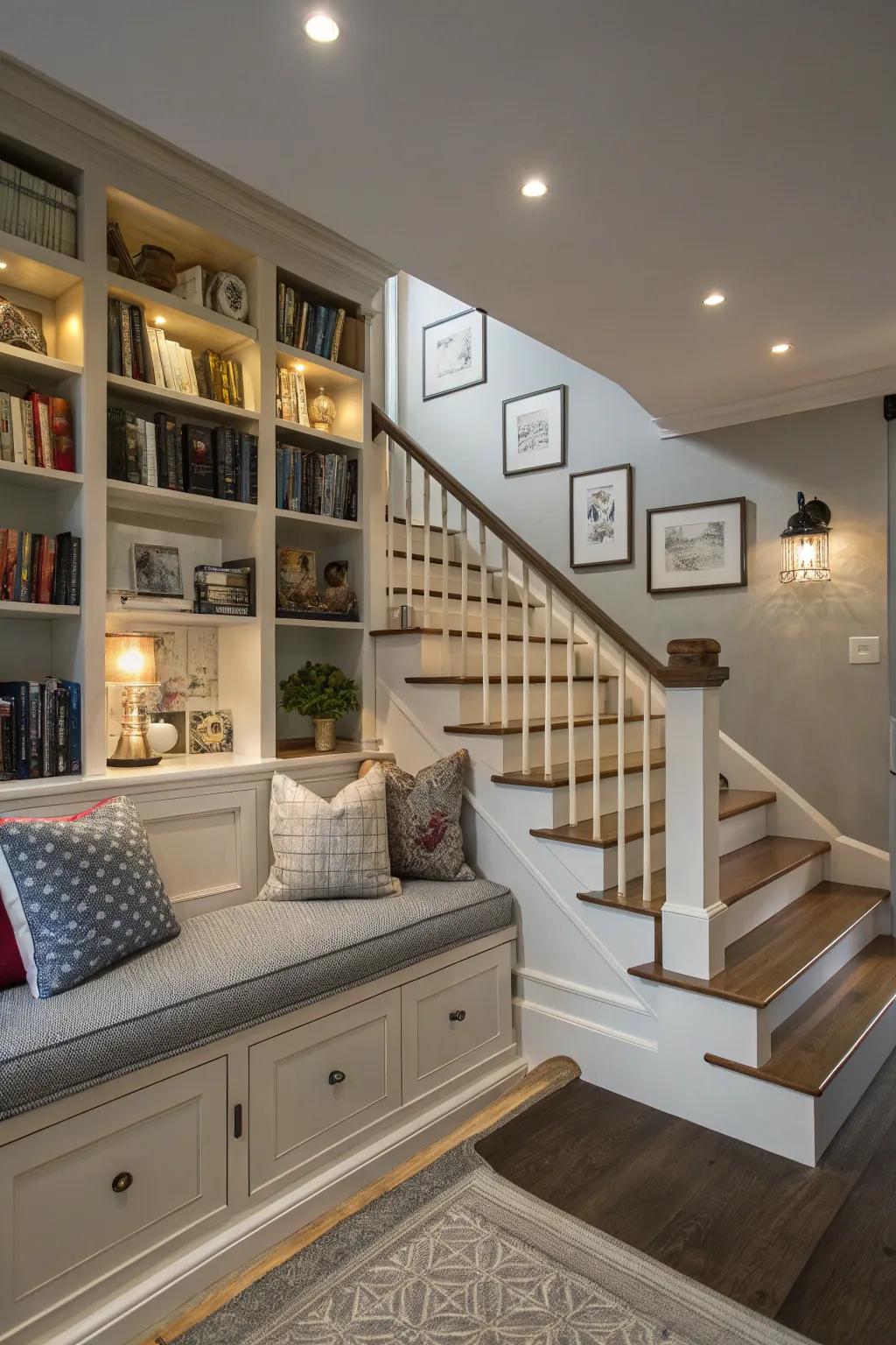 Dual-function steps enhance usability and add creative flair to your home.