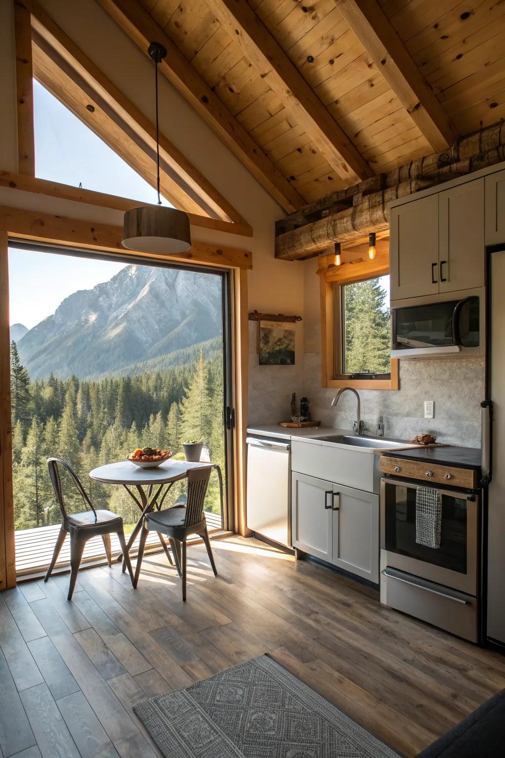 Effective and stylish layout in a mountain environment.