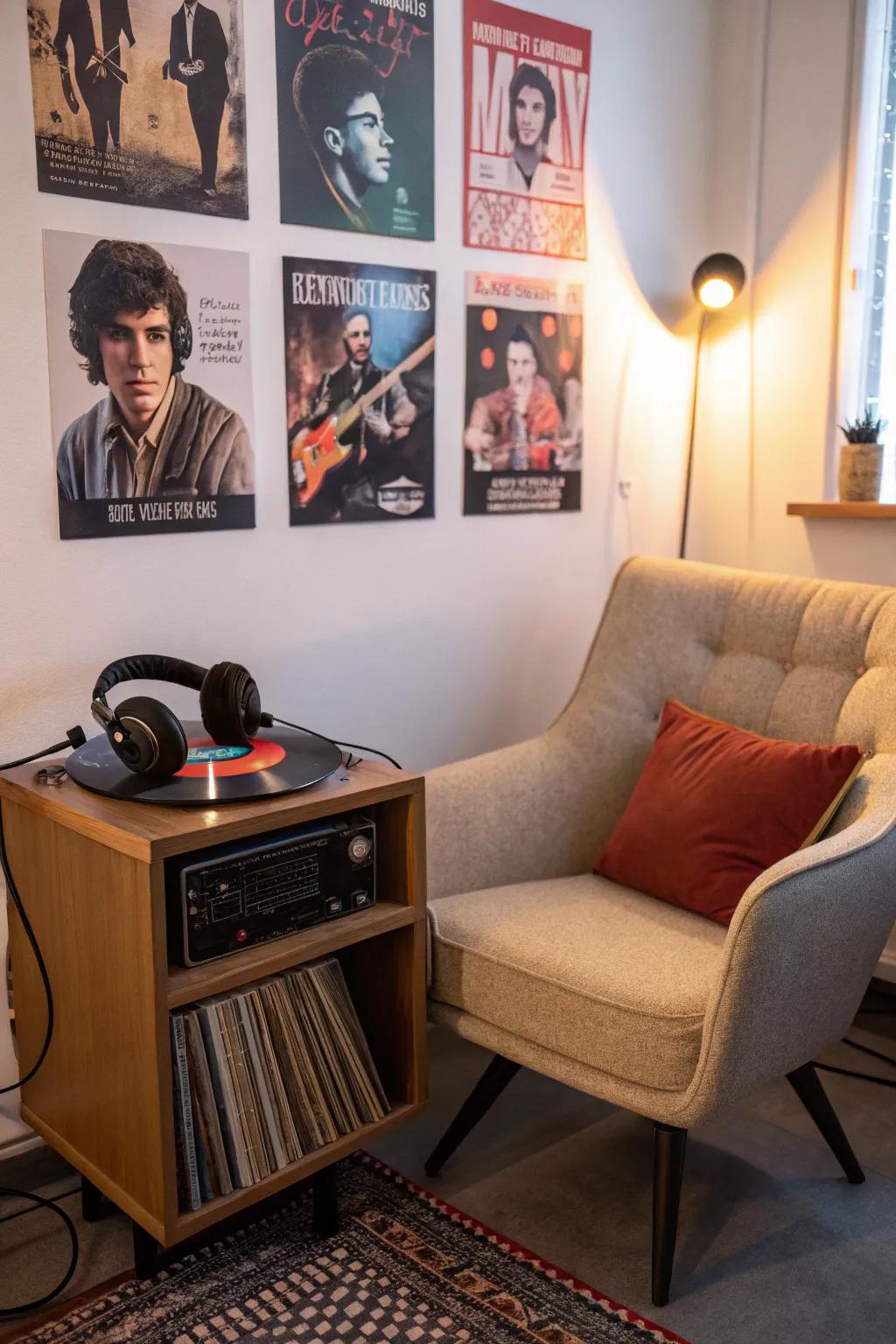 A specially designed corner enriches the overall listening session.