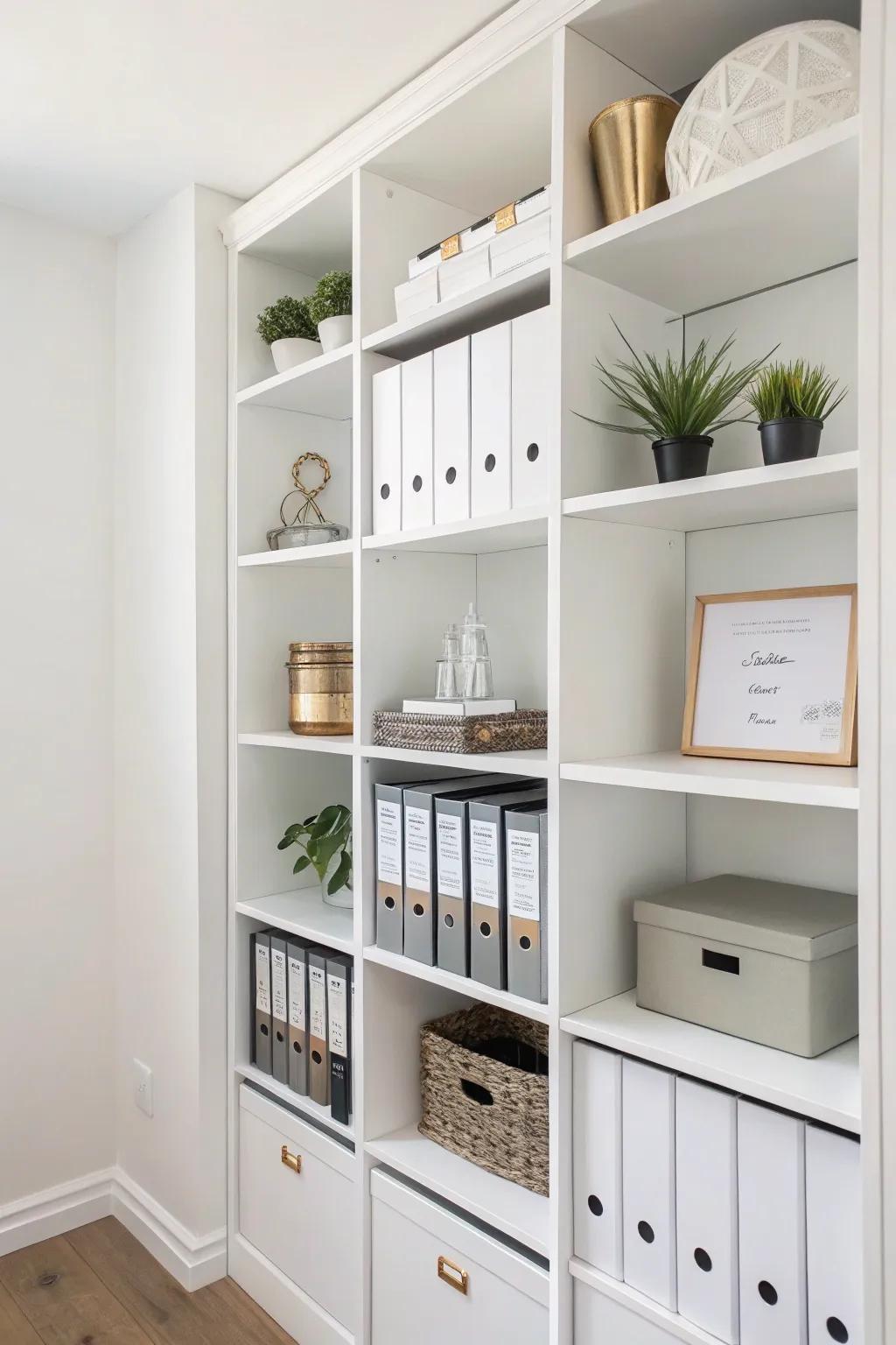 Chalkboard simple staging ensures your office retains a crisp and elegant aesthetic.