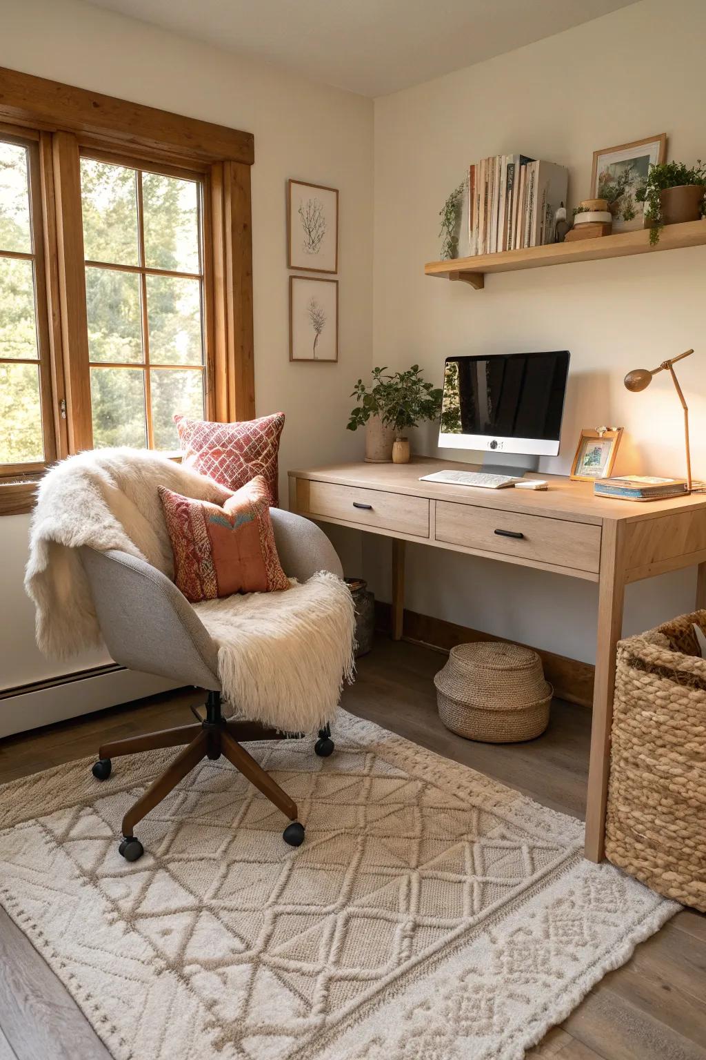 Comfortable aspects deliver an attractive Zoom scene.