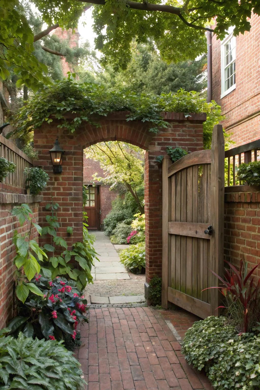 A majestic gateway beckons you into this charming forecourt