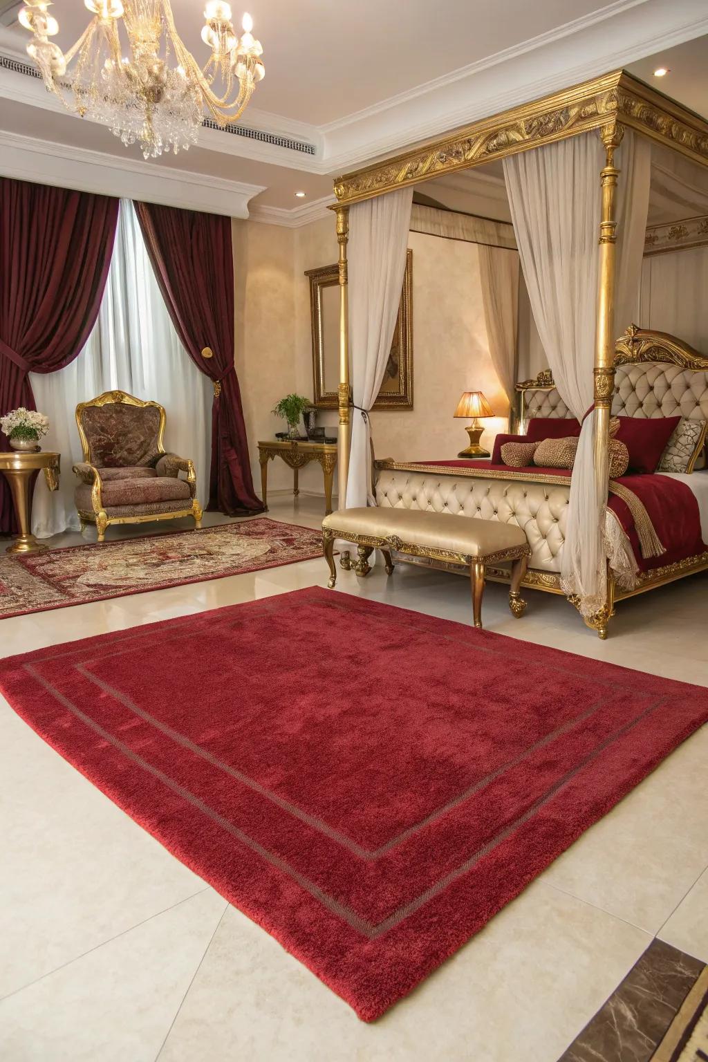 Deluxe rugs add comfort and warmth.