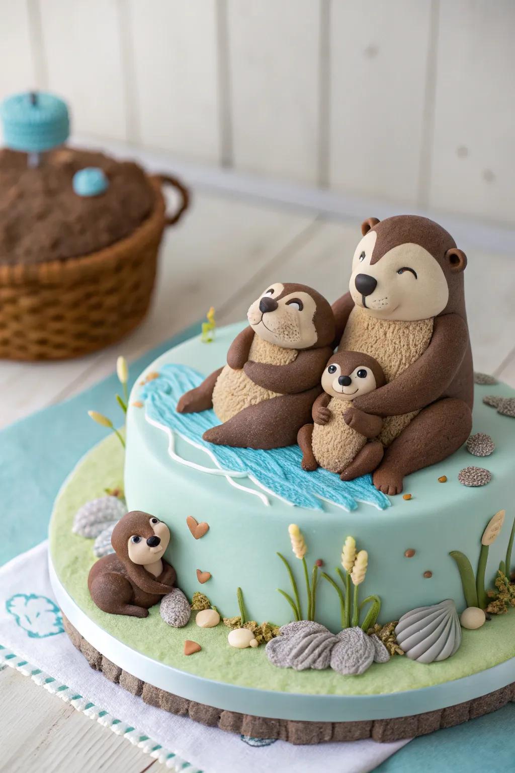 Commemorate lineage through a river critter kin-themed confection.