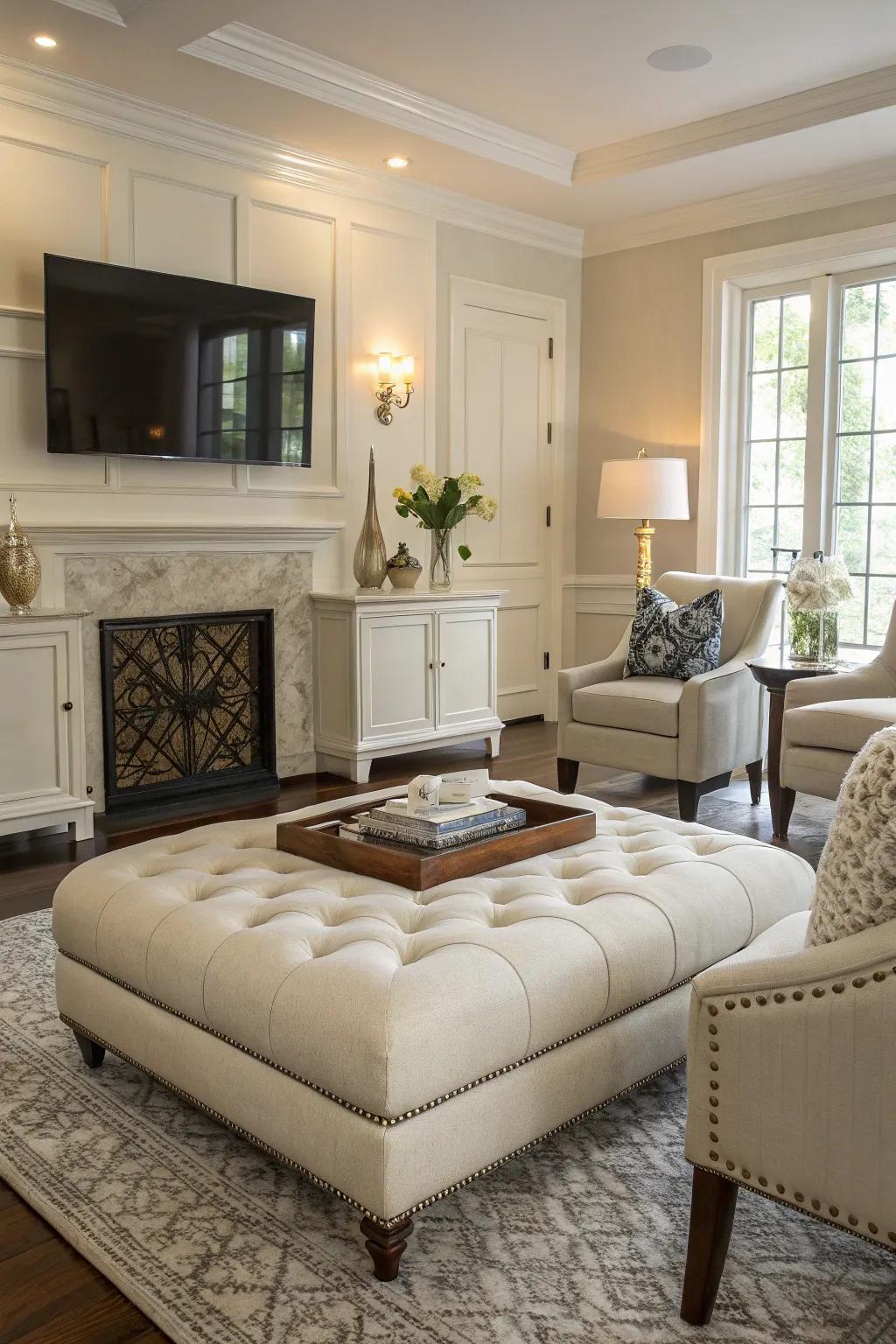 A versatile ottoman that blends in perfectly with any décor style.
