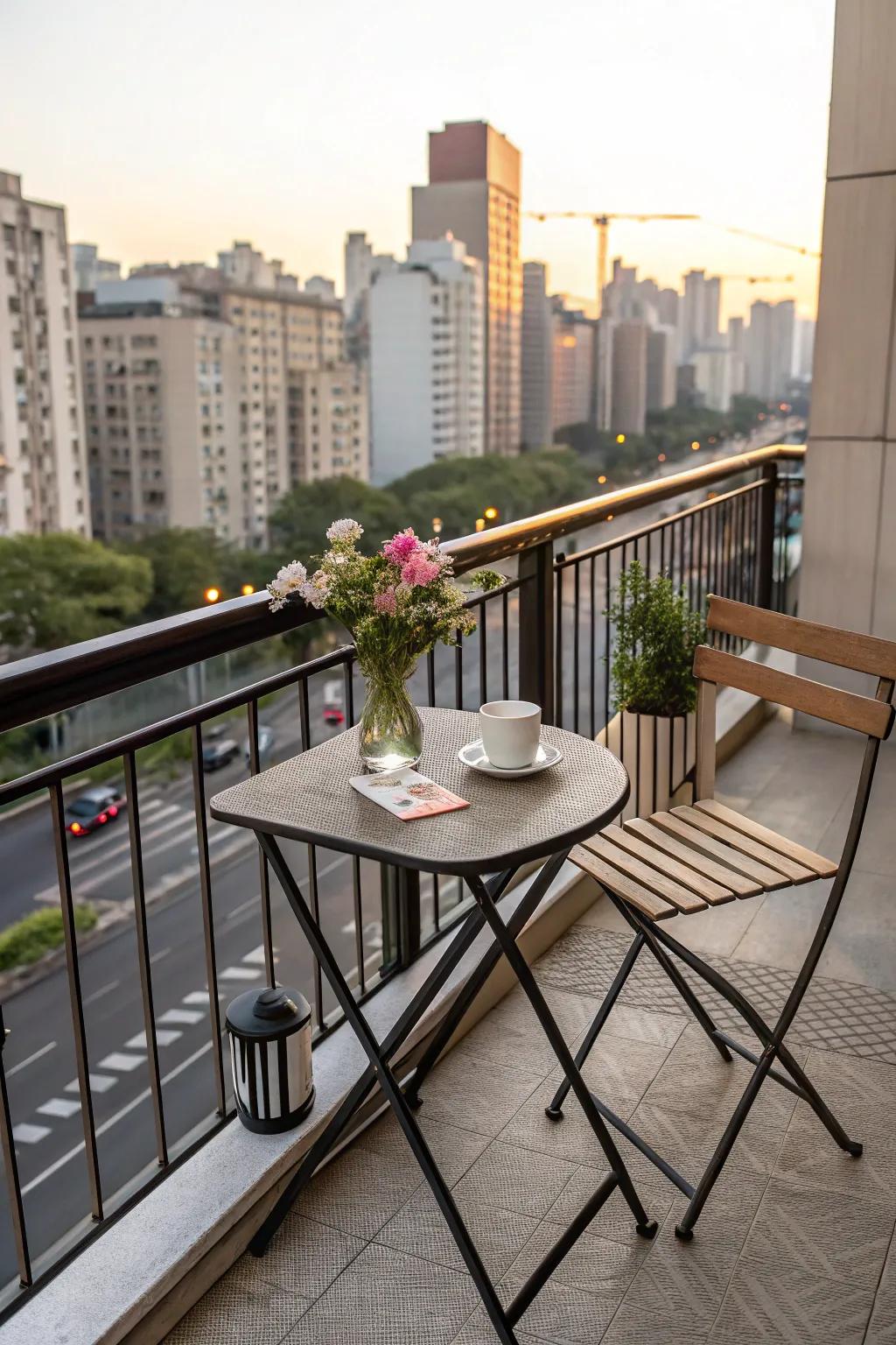 Maximize limited space availability through the incorporation of a conveniently collapsible table and chairs arrangement.