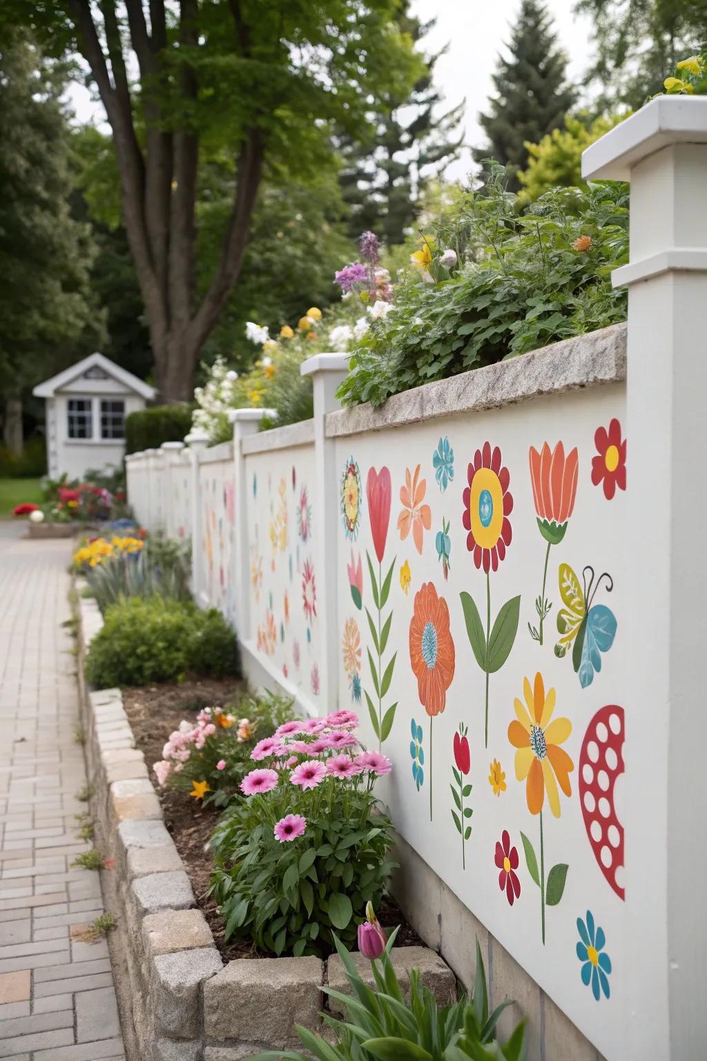 Wall decals inject a playful and transient flair.