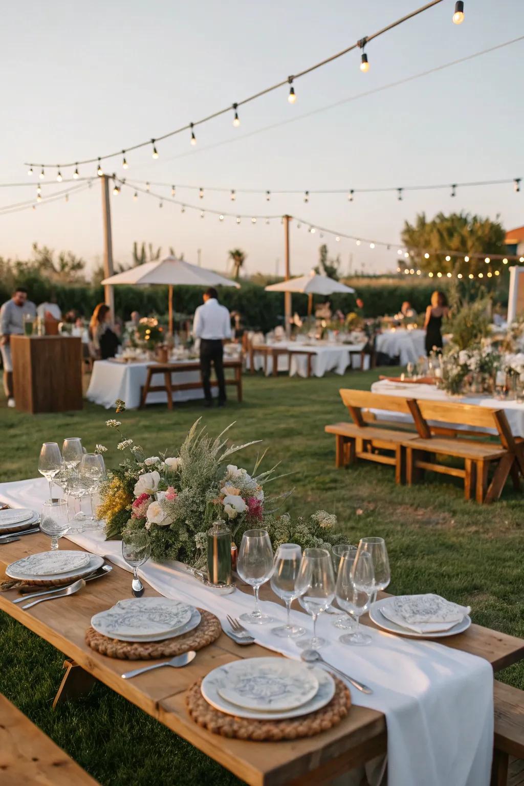 A harmony of proper and casual elements for a well-rounded setting.