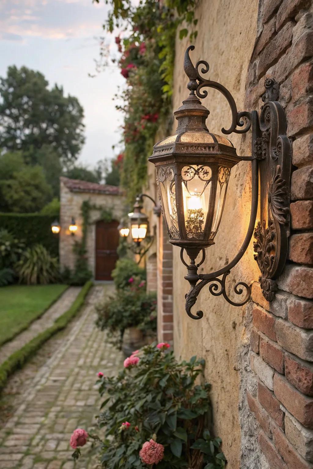 Incorporate timeless sophistication with retro-style lighting.