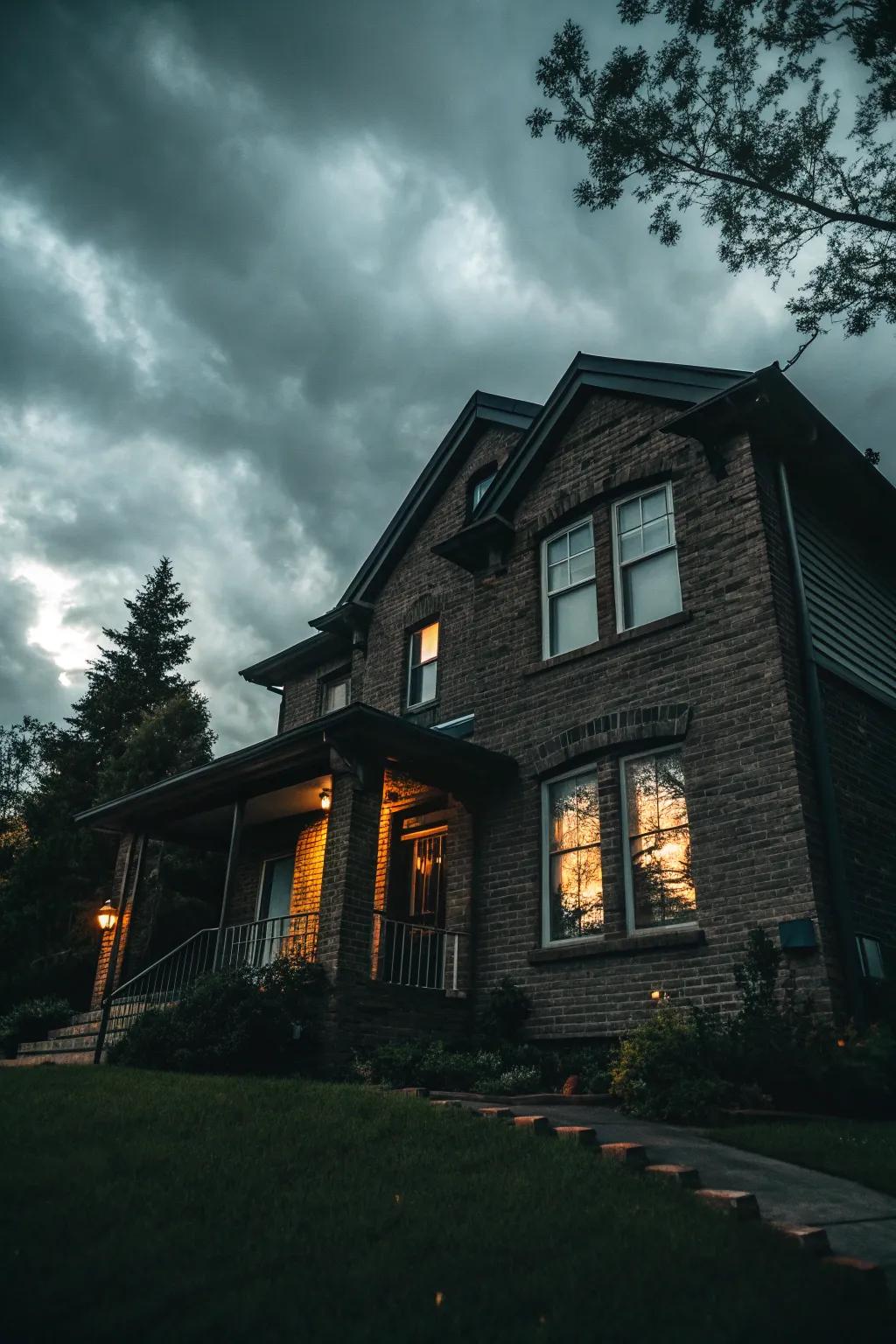 Dark hues cultivate a brooding and sophisticated atmosphere.