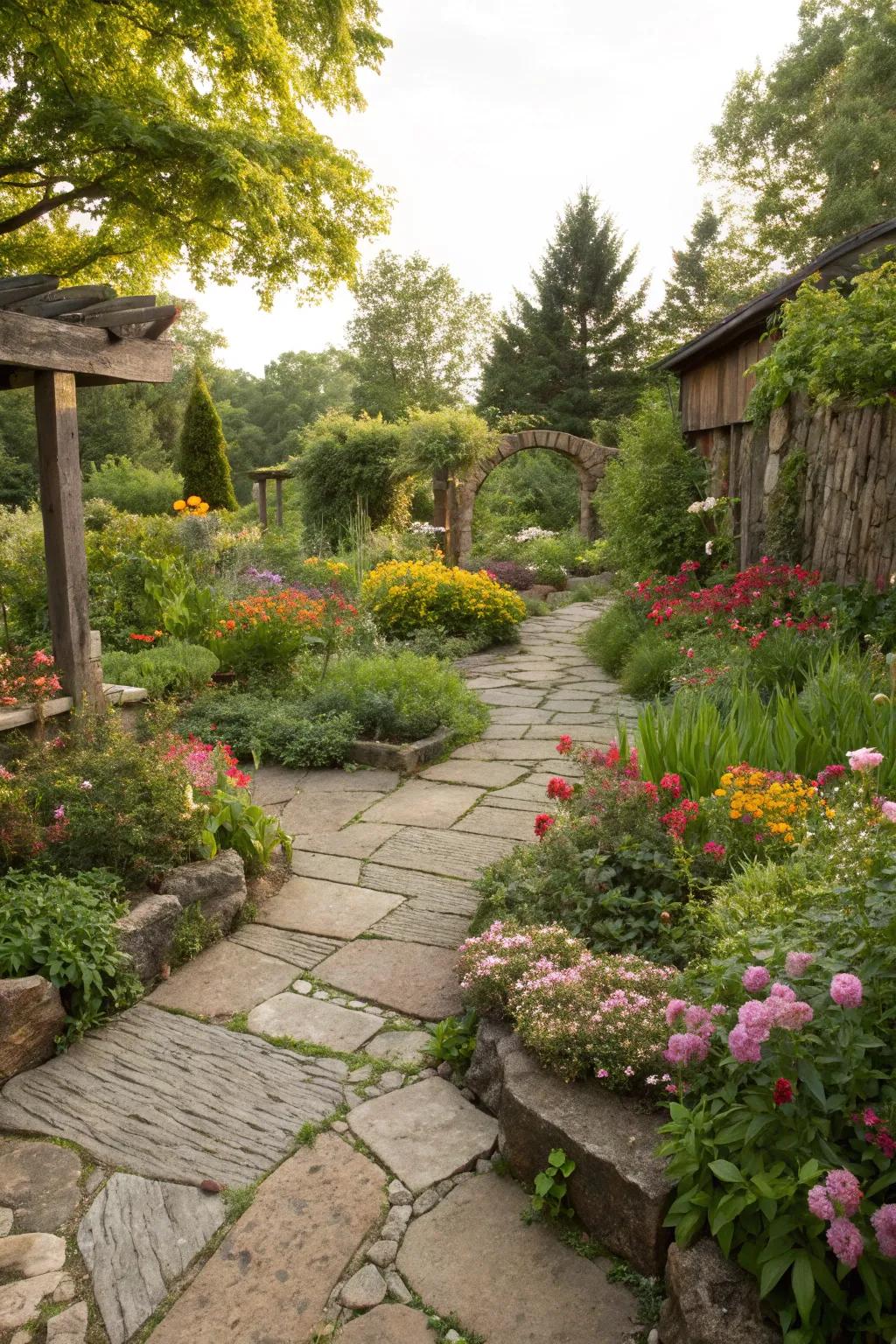 Embrace country allure with earth rock pavers.