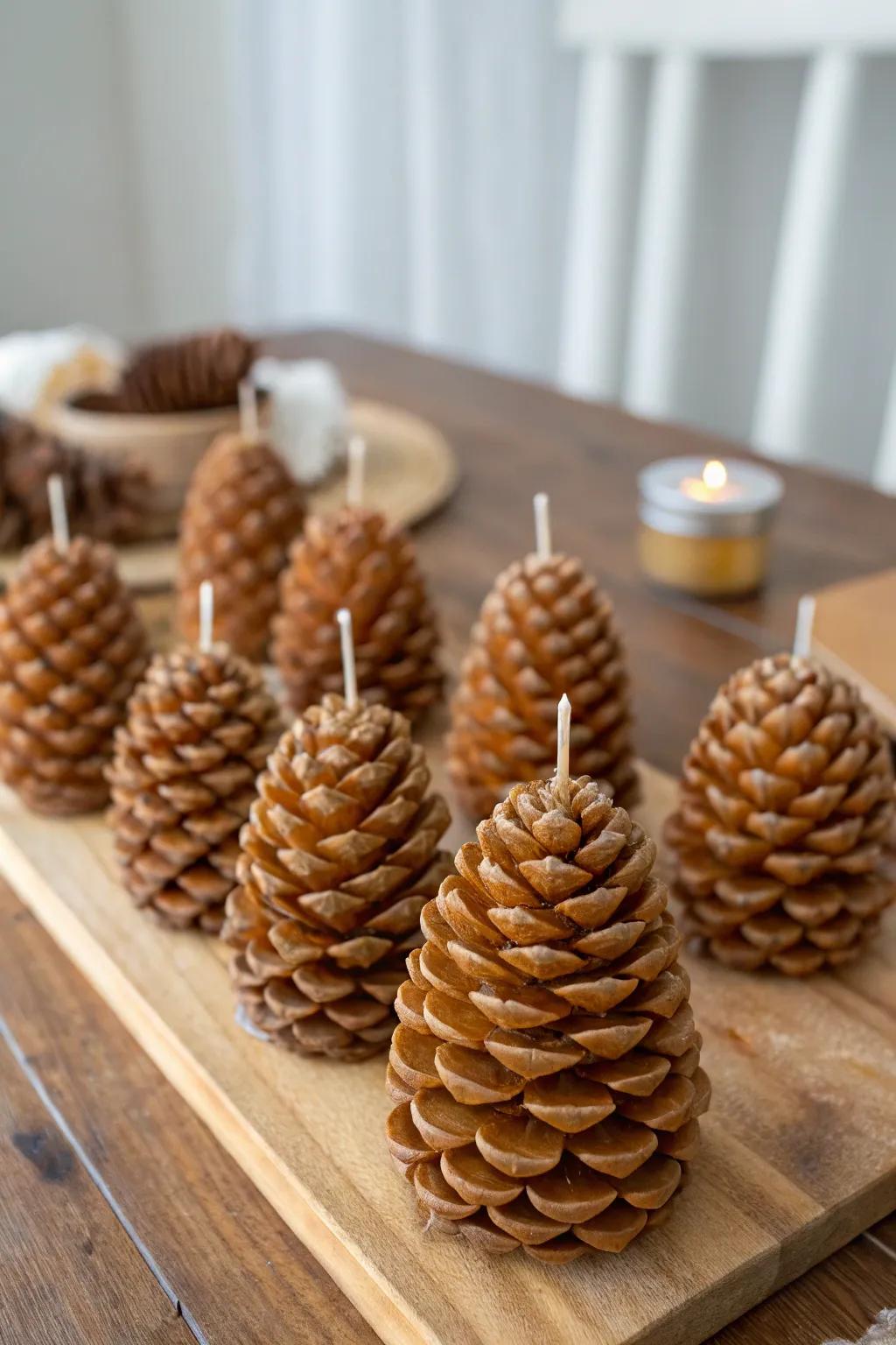 Pinecones make excellent natural flame starters.