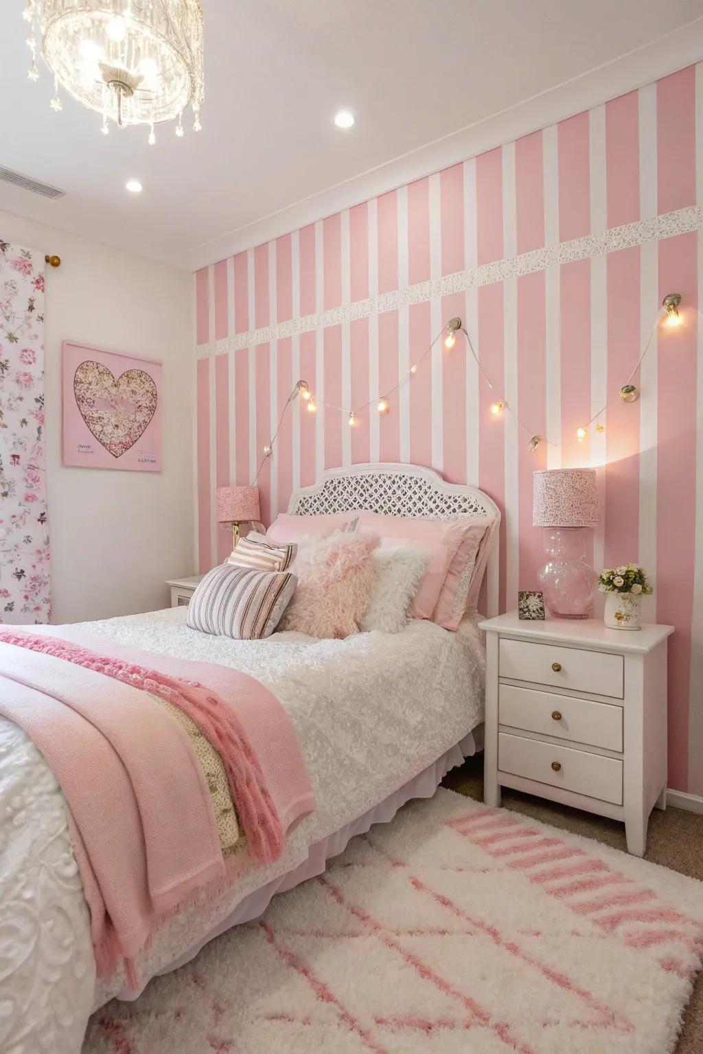 Sweet treat colors append a whimsical charm to your bedroom.