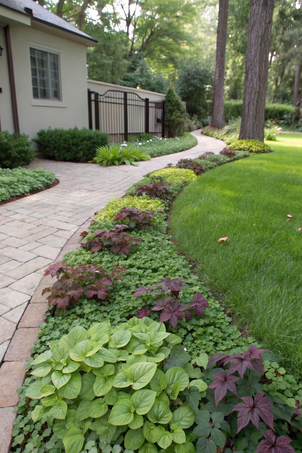 Ground covers enhance texture and beautifully fill in gaps.