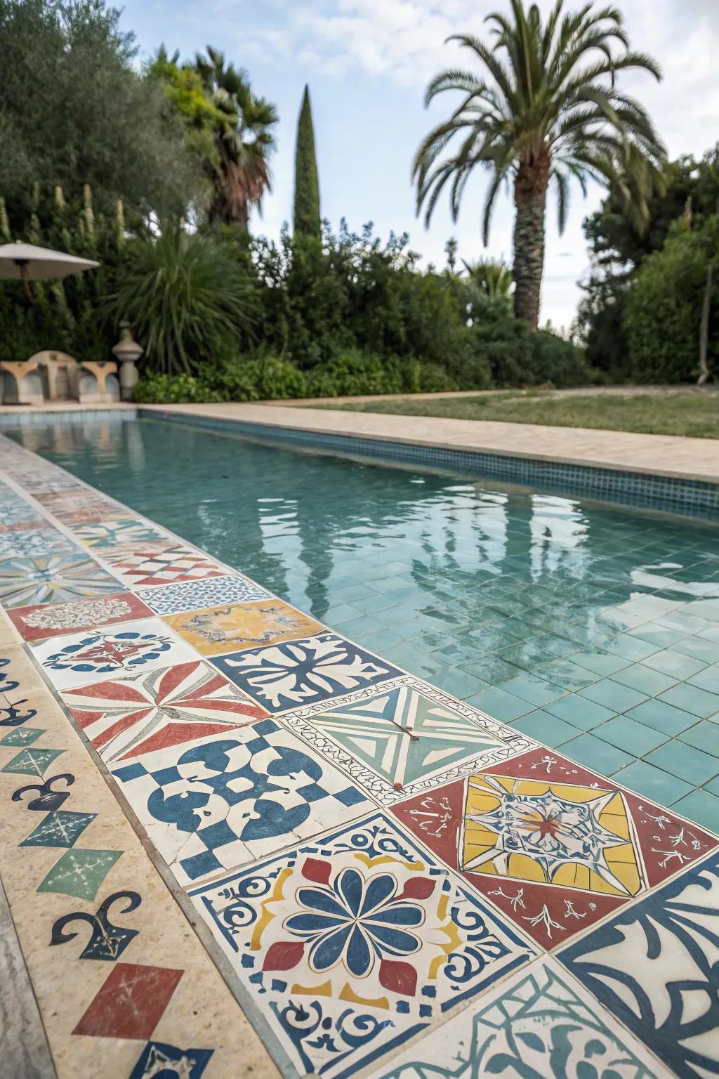 Pollock mix mosaics bring creative flair and creativity to your pool.