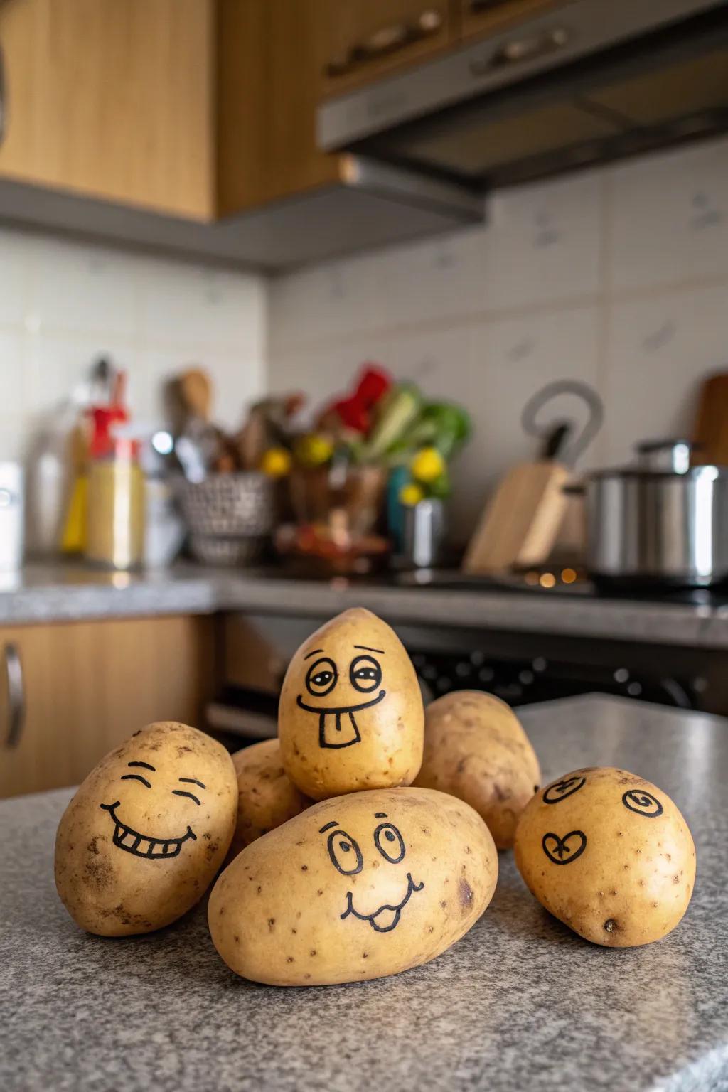 Adorable potato pals that bring smiles.