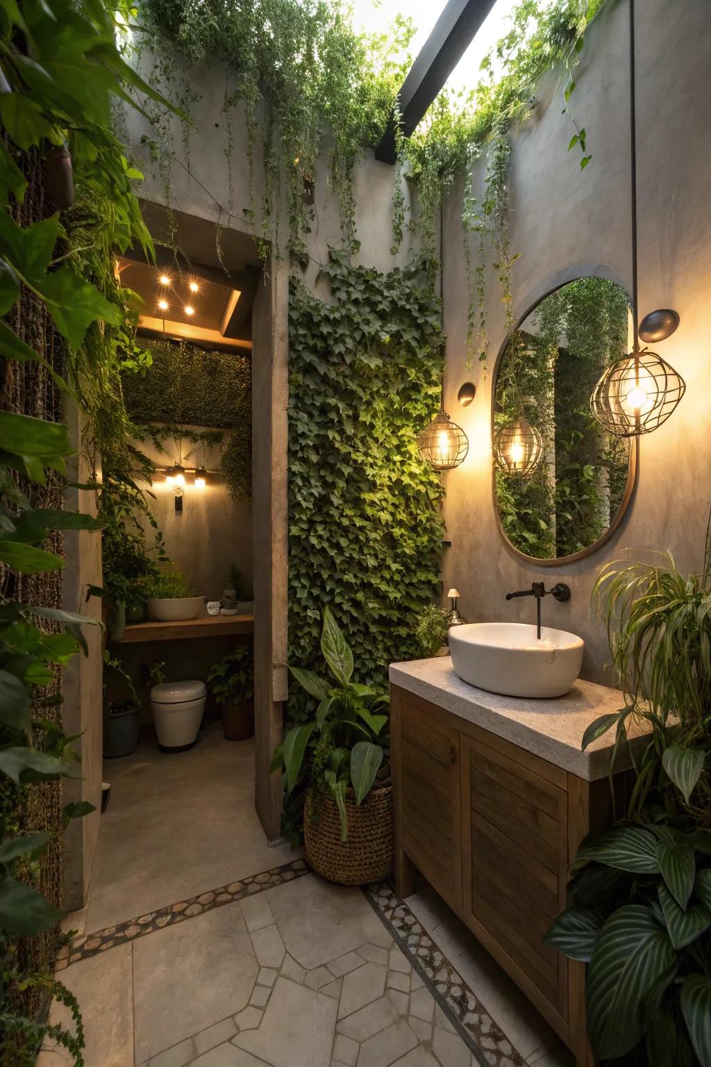 Greenery blended with illumination adds a fresh, organic sensation.
