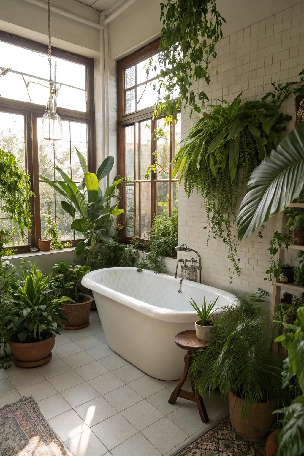 Flora introduces a rejuvenating and animated constituent to the bathing space.