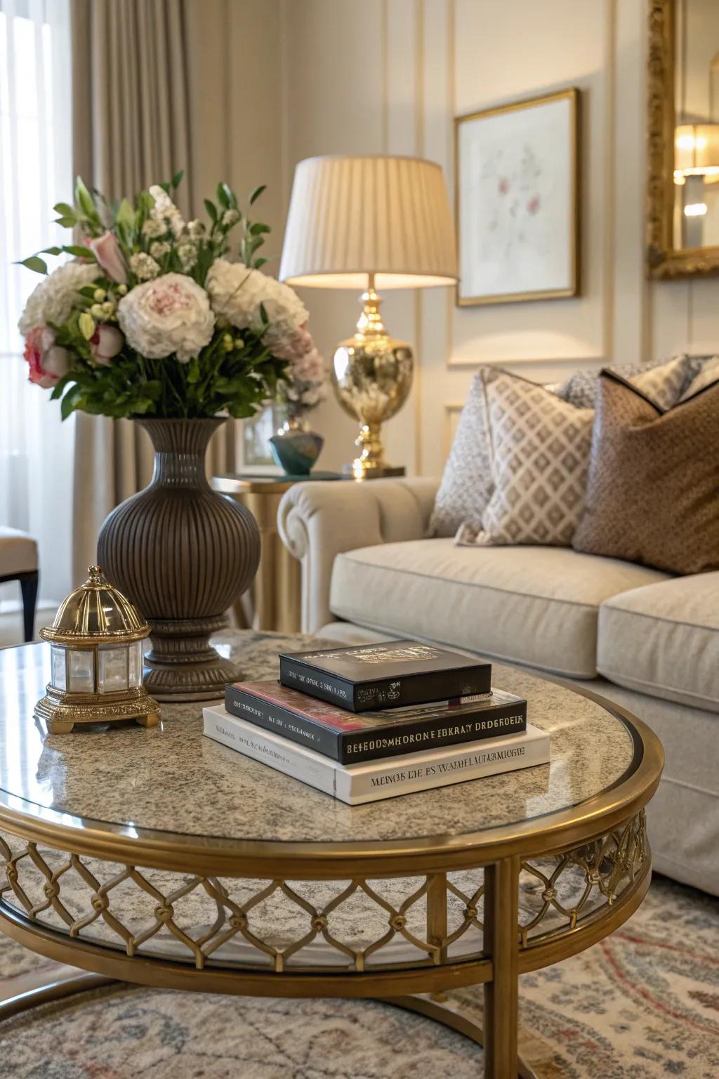 Accent elements that elevate the room's aesthetic.