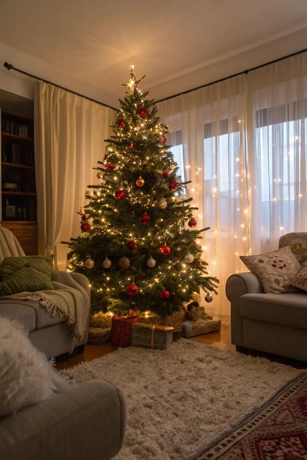 Curate a snug nook for your festive celebrations.