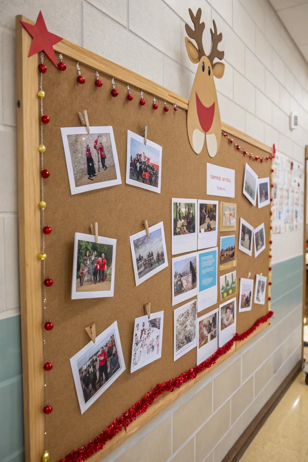 A reindeer picture showcase adds a distinctive touch to your display.